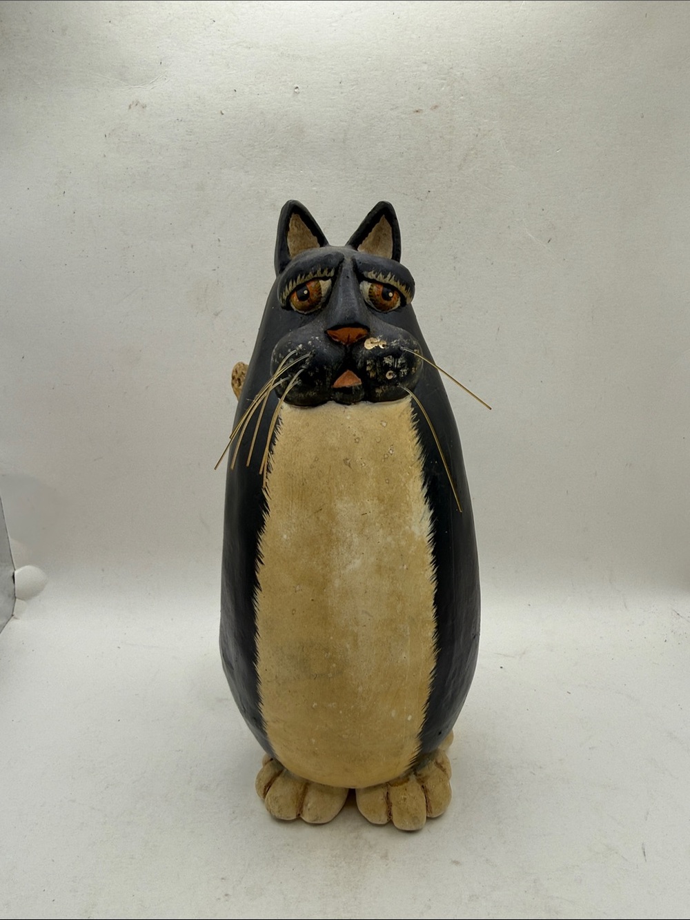 Vtg Enesco Funny Bone Vicki Thomas Tux Fat Cat Figurine Collectible Decor Folk